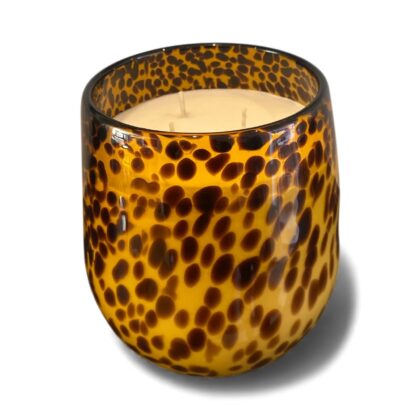 Large Leopard Candle, Shiso, Vetiver and Frankincense